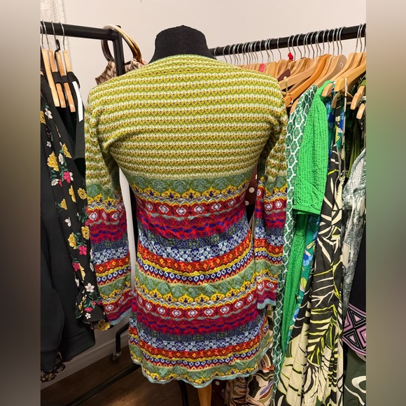 Multicolor Patterned Knit Dress - Picture 3 of 4